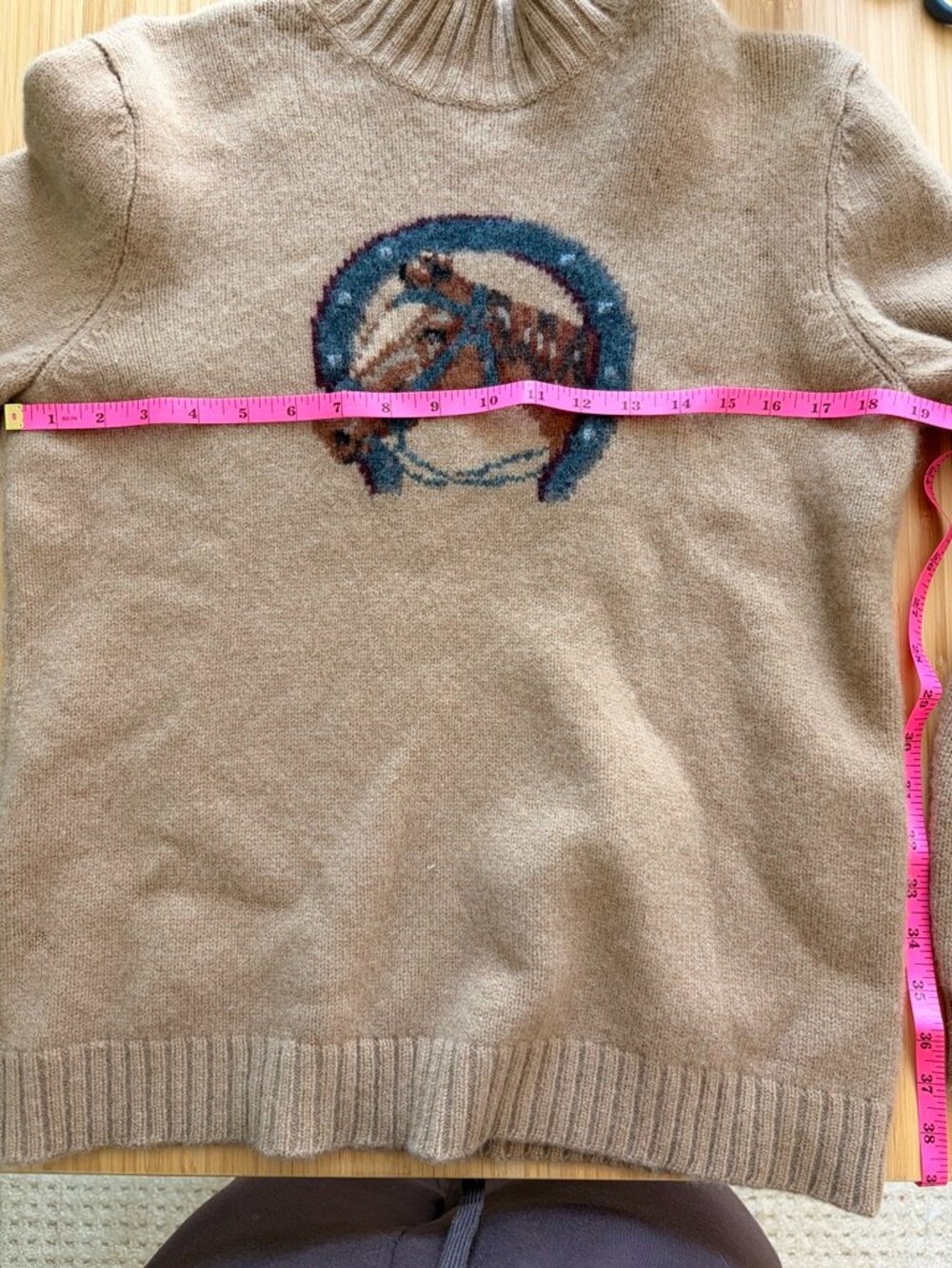 Vintage Ralph Lauren Lambswool Equestrian Horse Sweater sizeL - Picture 6 of 8